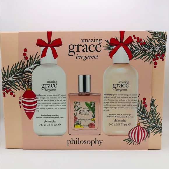 Philosophy-Amazing Grace Bergamot 3Pc EDT Gift Set 2022 Batch NIB - Picture 2 of 3